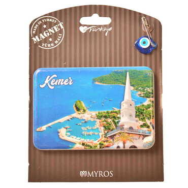 Kemer Themed Plastic Base UV Printed Custom Backing Carded Fridge Magnet - 20