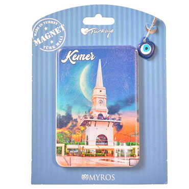 Kemer Themed Plastic Base UV Printed Custom Backing Carded Fridge Magnet - 21