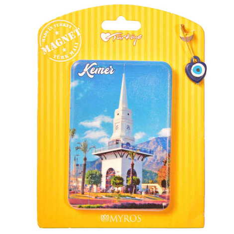 Kemer Themed Plastic Base UV Printed Custom Backing Carded Fridge Magnet - 22