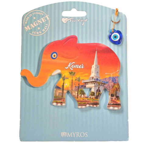 Kemer Themed Plastic Base UV Printed Custom Backing Carded Fridge Magnet - 24