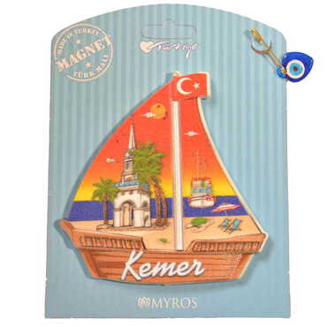 Kemer Themed Plastic Base UV Printed Custom Backing Carded Fridge Magnet - 29