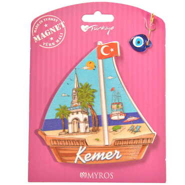 Kemer Themed Plastic Base UV Printed Custom Backing Carded Fridge Magnet - 30