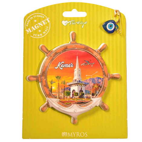 Kemer Themed Plastic Base UV Printed Custom Backing Carded Fridge Magnet - 31