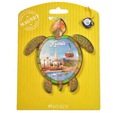 Kemer Themed Plastic Base UV Printed Custom Backing Carded Fridge Magnet - 35