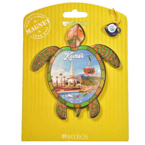 Kemer Themed Plastic Base UV Printed Custom Backing Carded Fridge Magnet - 35