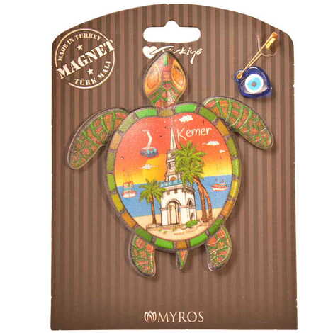 Kemer Themed Plastic Base UV Printed Custom Backing Carded Fridge Magnet - 36