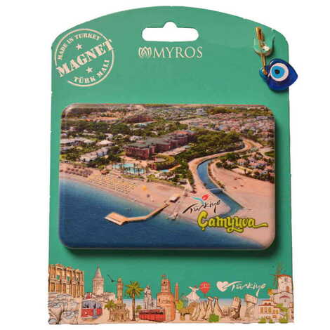 Kemer Themed Plastic Base UV Printed Custom Backing Carded Fridge Magnet - 43