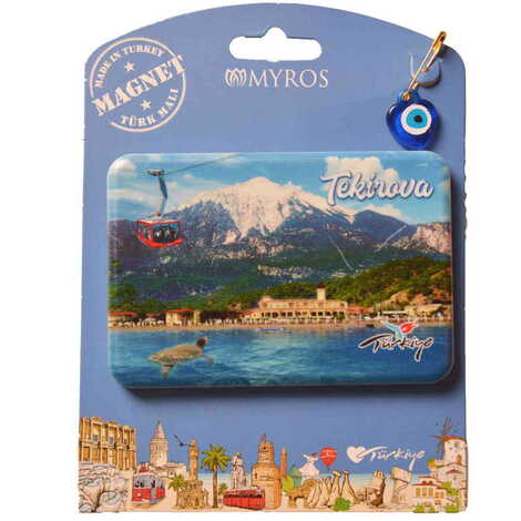 Kemer Themed Plastic Base UV Printed Custom Backing Carded Fridge Magnet - 44