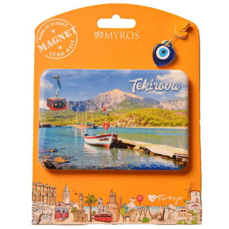 Kemer Themed Plastic Base UV Printed Custom Backing Carded Fridge Magnet - 45