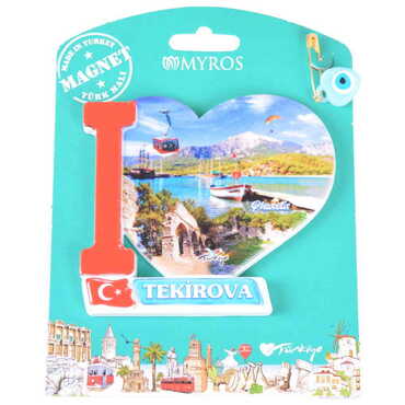 Kemer Themed Plastic Base UV Printed Custom Backing Carded Fridge Magnet - 52