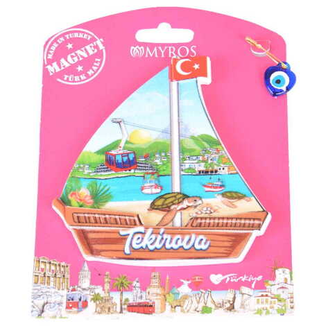 Kemer Themed Plastic Base UV Printed Custom Backing Carded Fridge Magnet - 58