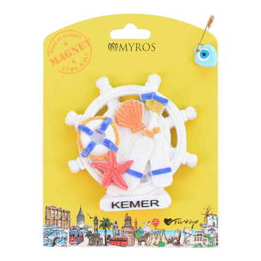 Kemer Themed Polyester UV Printed Custom Backing Carded Fridge Magnet - 6