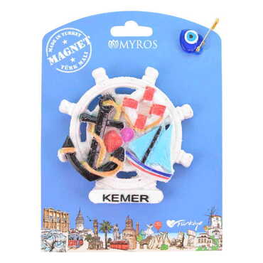 Kemer Themed Polyester UV Printed Custom Backing Carded Fridge Magnet - 10