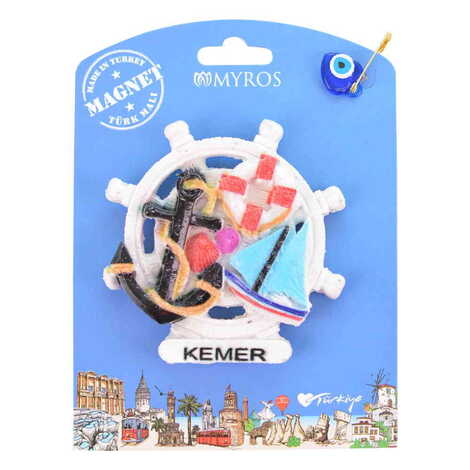 Kemer Themed Polyester UV Printed Custom Backing Carded Fridge Magnet - 10