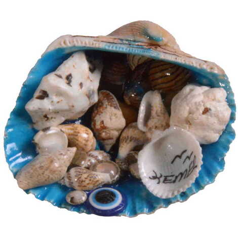 Kemer Themed Sea Shell Souvenir Fridge Magnet - 6