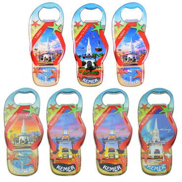 Kemer Themed Slipper Shaped Metal Magnetic Bottle Opener 110x45 mm - 3