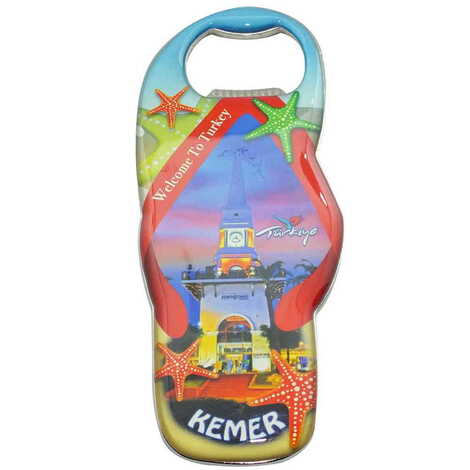 Kemer Themed Slipper Shaped Metal Magnetic Bottle Opener 110x45 mm - 5