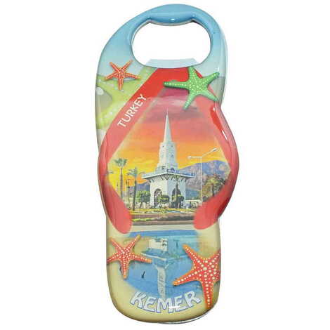 Kemer Themed Slipper Shaped Metal Magnetic Bottle Opener 110x45 mm - 7