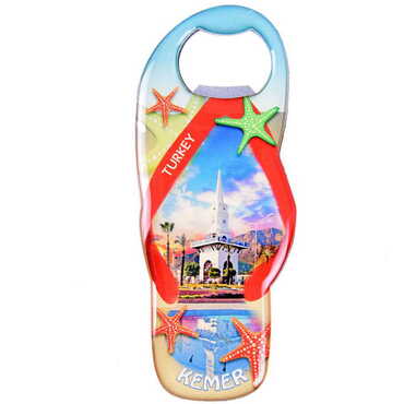 Kemer Themed Slipper Shaped Metal Magnetic Bottle Opener 110x45 mm - 8