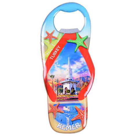 Kemer Themed Slipper Shaped Metal Magnetic Bottle Opener 110x45 mm - 10