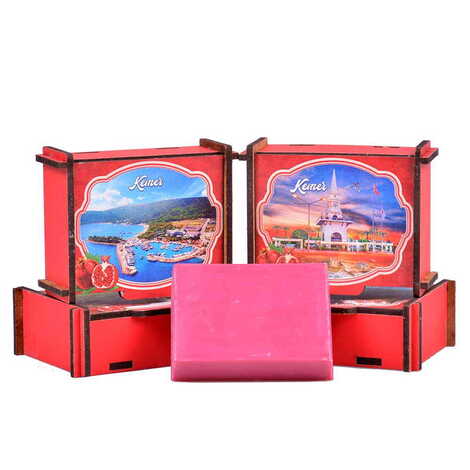 Kemer Themed Small Wooden Soap Box - 5