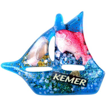 Kemer Themed Transparent Polyester Photo Fridge Magnet - 69