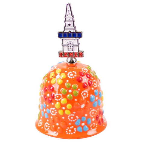 Kemer Themed Turkish Ceramic Collectible Souvenir Bell - 5