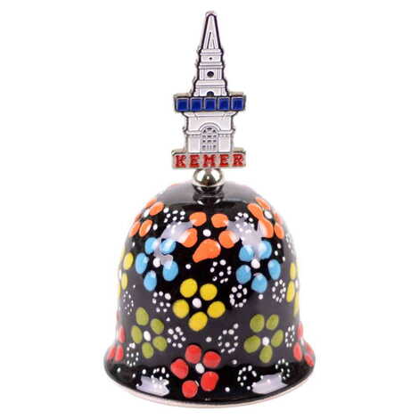 Kemer Themed Turkish Ceramic Collectible Souvenir Bell - 6