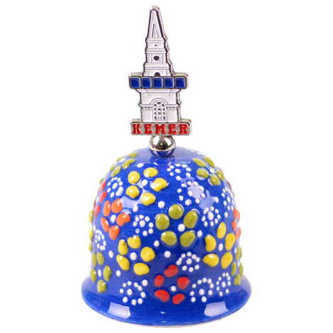 Kemer Themed Turkish Ceramic Collectible Souvenir Bell - 7