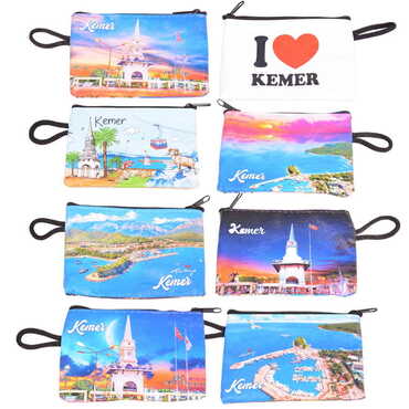 Kemer Themed Turkish Woven Wallet 113x80x8 mm - 2