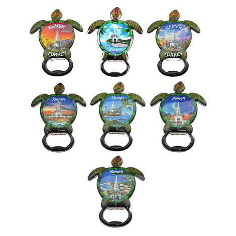 Kemer Themed Turtle Shaped Metal Magnetic Bottle Opener 103x75 mm - 3