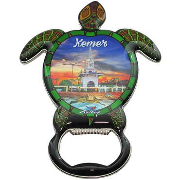 Kemer Themed Turtle Shaped Metal Magnetic Bottle Opener 103x75 mm - 5