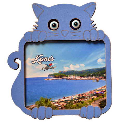 Kemer Themed Wooden Cute Animals Souvenşr Fridge Magnet Serie C 90x120 mm - 27