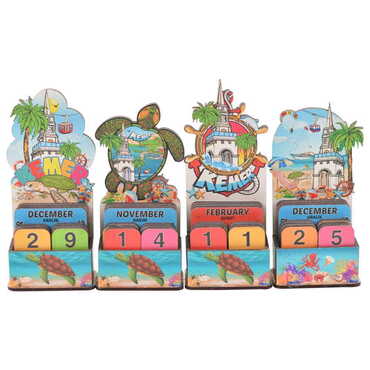 Kemer Themed Wooden Table Calendar - 3