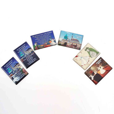 Konya Themed Epoxy Dome Rectangle Souvenir Fridge Magnet 80x55 cm - 3