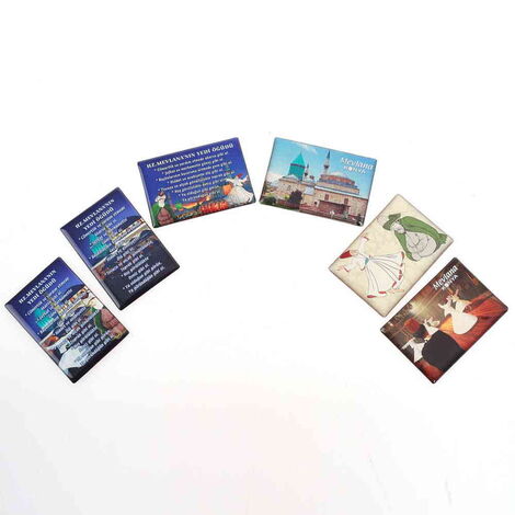 Konya Themed Epoxy Dome Rectangle Souvenir Fridge Magnet 80x55 cm - 3