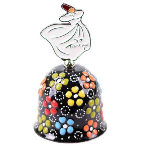 Konya Themed Turkish Ceramic Collectible Souvenir Bell - 6