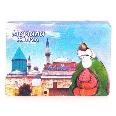 Konya Themed Wooden Canvas Fridge Magnet 50x70 mm - 3