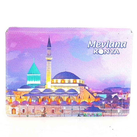 Konya Themed Wooden Canvas Fridge Magnet 50x70 mm - 4