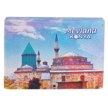 Konya Themed Wooden Canvas Fridge Magnet 50x70 mm - 6