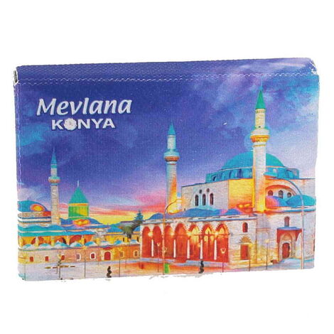 Konya Themed Wooden Canvas Fridge Magnet 50x70 mm - 7