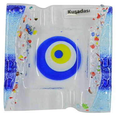 Kusadasi Themed Custom Printed Glass Ashtray - 4