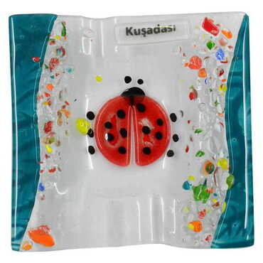 Kusadasi Themed Custom Printed Glass Ashtray - 5