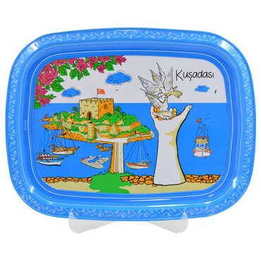 Kusadasi Themed Customised Printed Tin Serving Tray 305x235 mm - 4