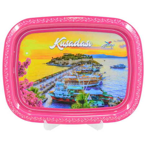 Kusadasi Themed Customised Printed Tin Serving Tray 305x235 mm - 5