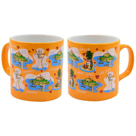 Kusadasi Themed Customised Serigraphy Printed Ceramic Mug 82x90 mm - 5