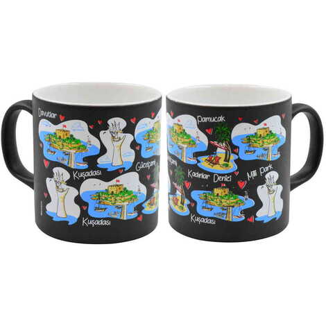 Kusadasi Themed Customised Serigraphy Printed Ceramic Mug 82x90 mm - 6