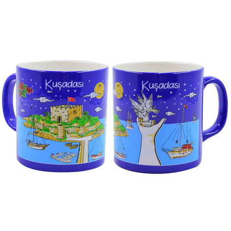 Kusadasi Themed Customised Serigraphy Printed Ceramic Mug 82x90 mm - 7