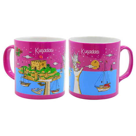 Kusadasi Themed Customised Serigraphy Printed Ceramic Mug 82x90 mm - 8