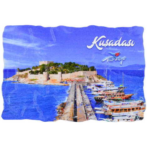 Kusadasi Themed Customised UV Printed Plastic Base Mosaic Pattern Rectangle Fridge Magnet 80x50 mm - 5